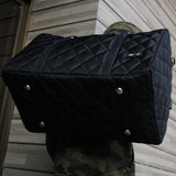 PREMIUM BLACK QUILTED DUFFLE BAG + FREE GIFT