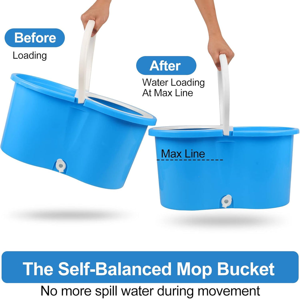 Spin Mop with Stainless Steel Drainer