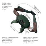 4D Simulated Human Hand Massager with Five Fingers, Electric Deep Tissue Massage Cushion, Wireless USB Rechargeable Portable Device for Neck, Shoulders, Back, Arms, And Legs