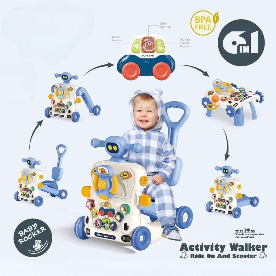 6-in-1 Multifunction Musical Baby Walker