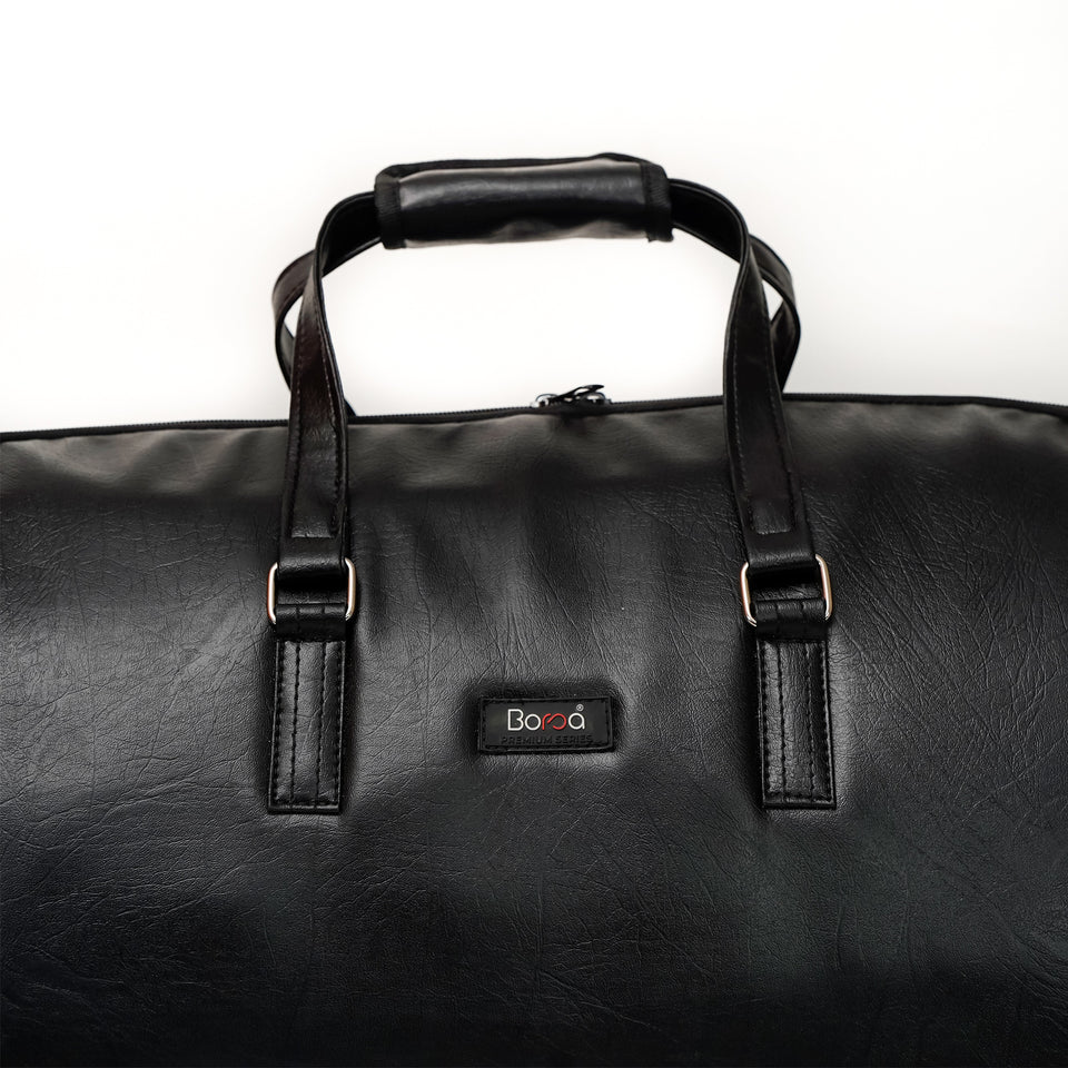 - Leather Garment Duffle & Free Crossbody Bag -