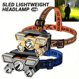 Super Bright Rechargeable Long Head-Mounted LED Miners Lamp Flashlight