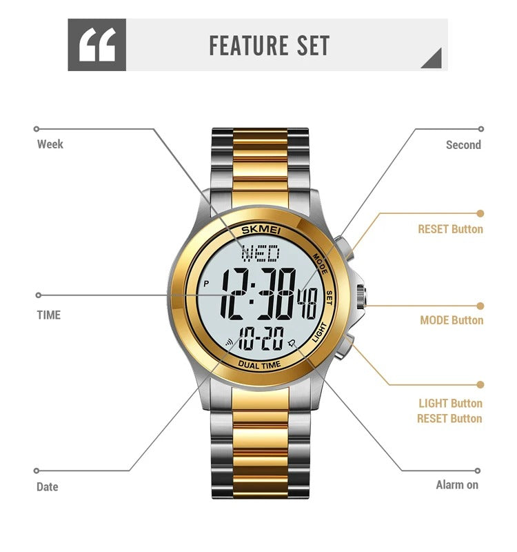 SKMEI 2271 Luxury Brand Unique Leather Strap Watch