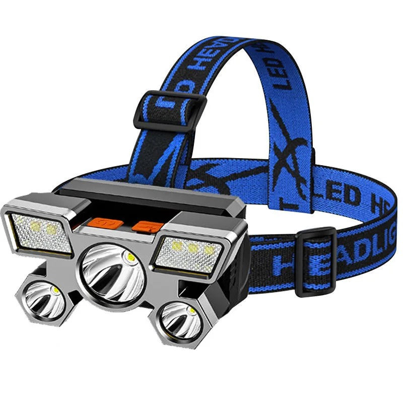 Super Bright Rechargeable Long Head-Mounted LED Miners Lamp Flashlight