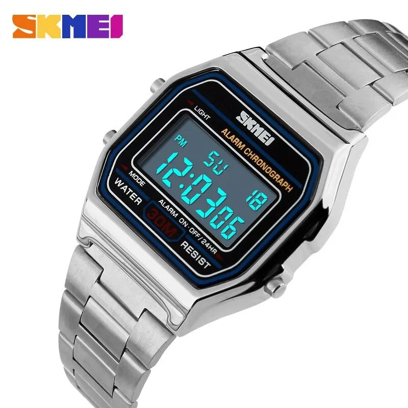 Skmei Top Brand Luxury Stainless Steel Chrono Sport Watch