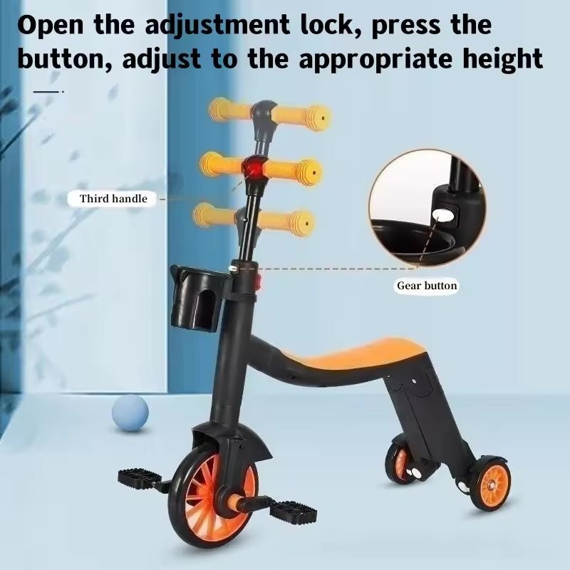 8-in-1 Multi-Functional Kids Scooter & Tricycle