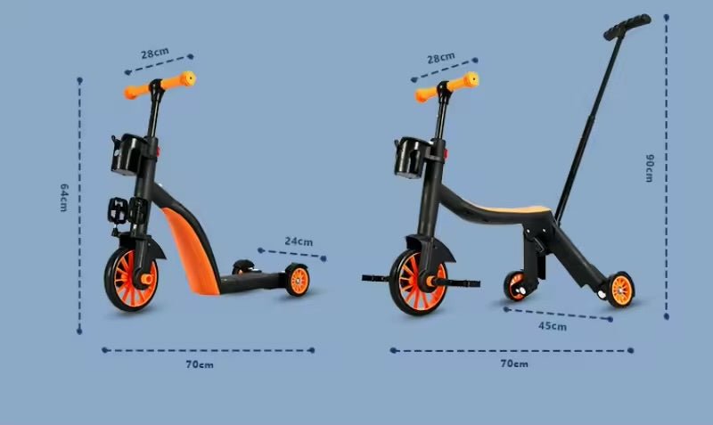 8-in-1 Multi-Functional Kids Scooter & Tricycle