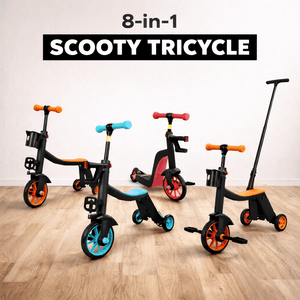 8-in-1 Multi-Functional Kids Scooter & Tricycle