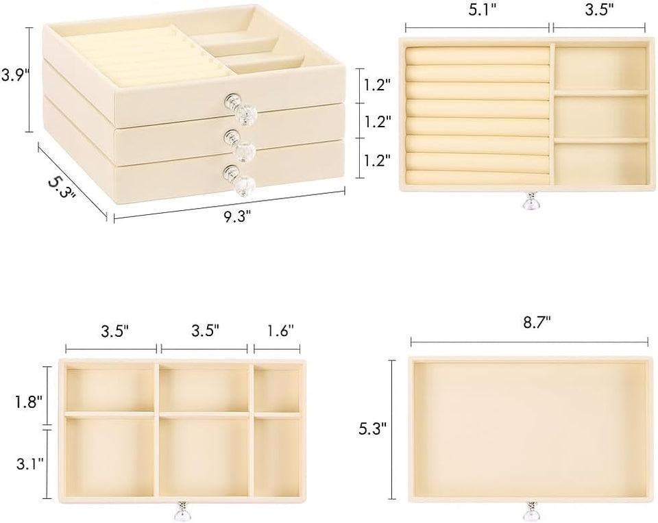 3-Drawer Acrylic Jewellery Organzier