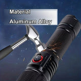 Powerful LED Flashlight Rechargeable Portable Torch White Laser Outdoor Light
