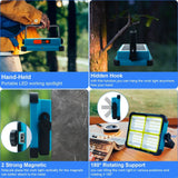 Portable LED Work Solar Light with Solar Panel Rechargeable LED Floor Light for Emergency Worklight