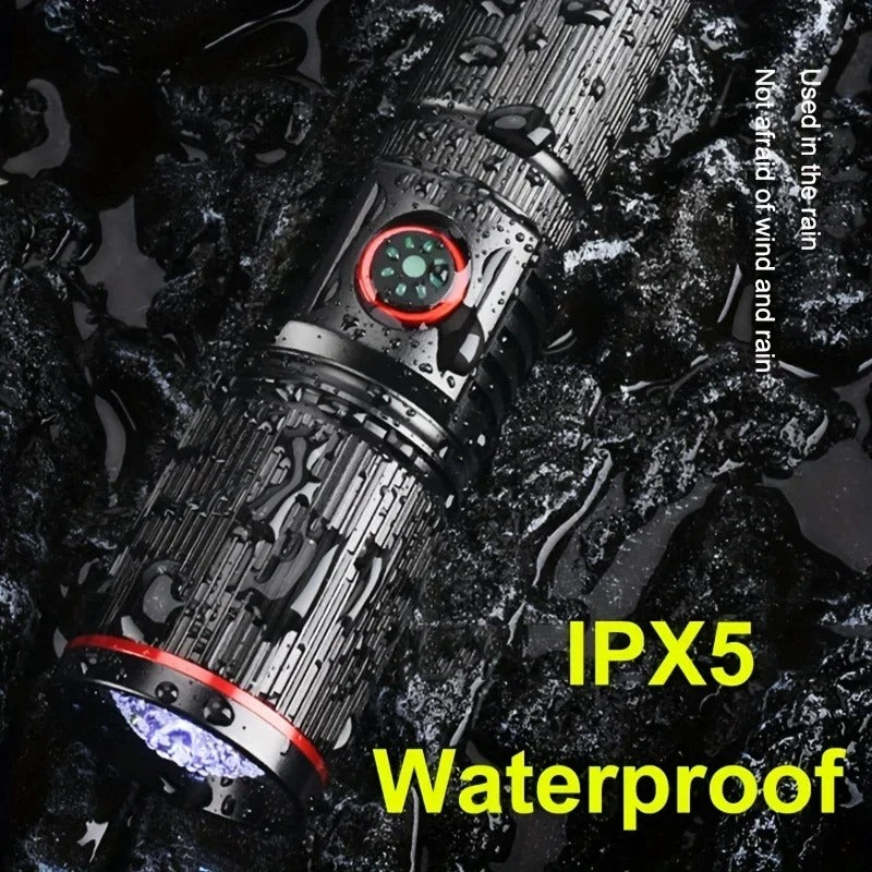 Powerful LED Flashlight Rechargeable Portable Torch White Laser Outdoor Light