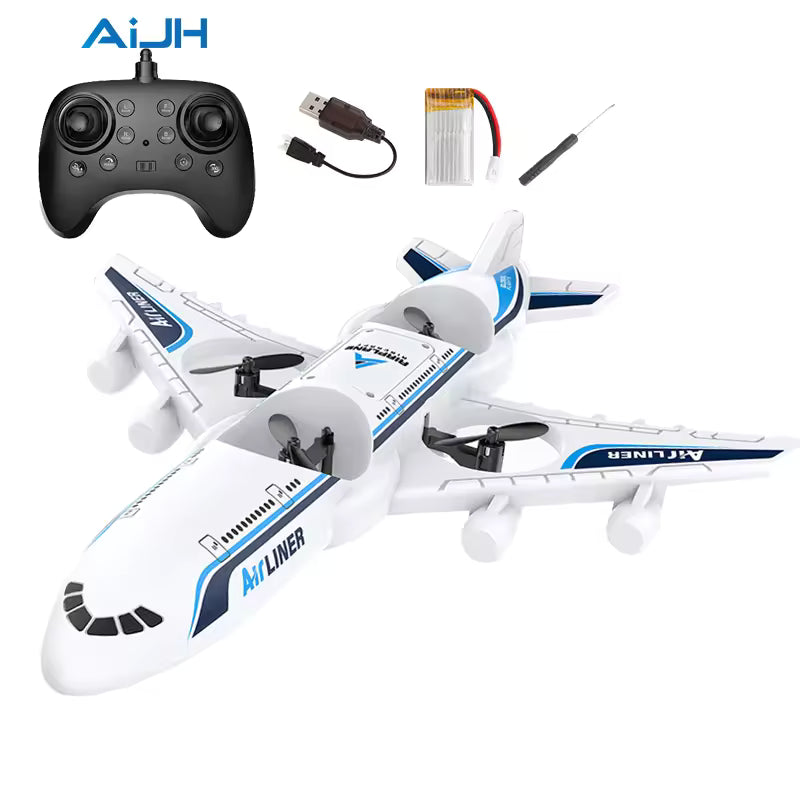 RC Airliner Plane with LED Lights & One-Key Return