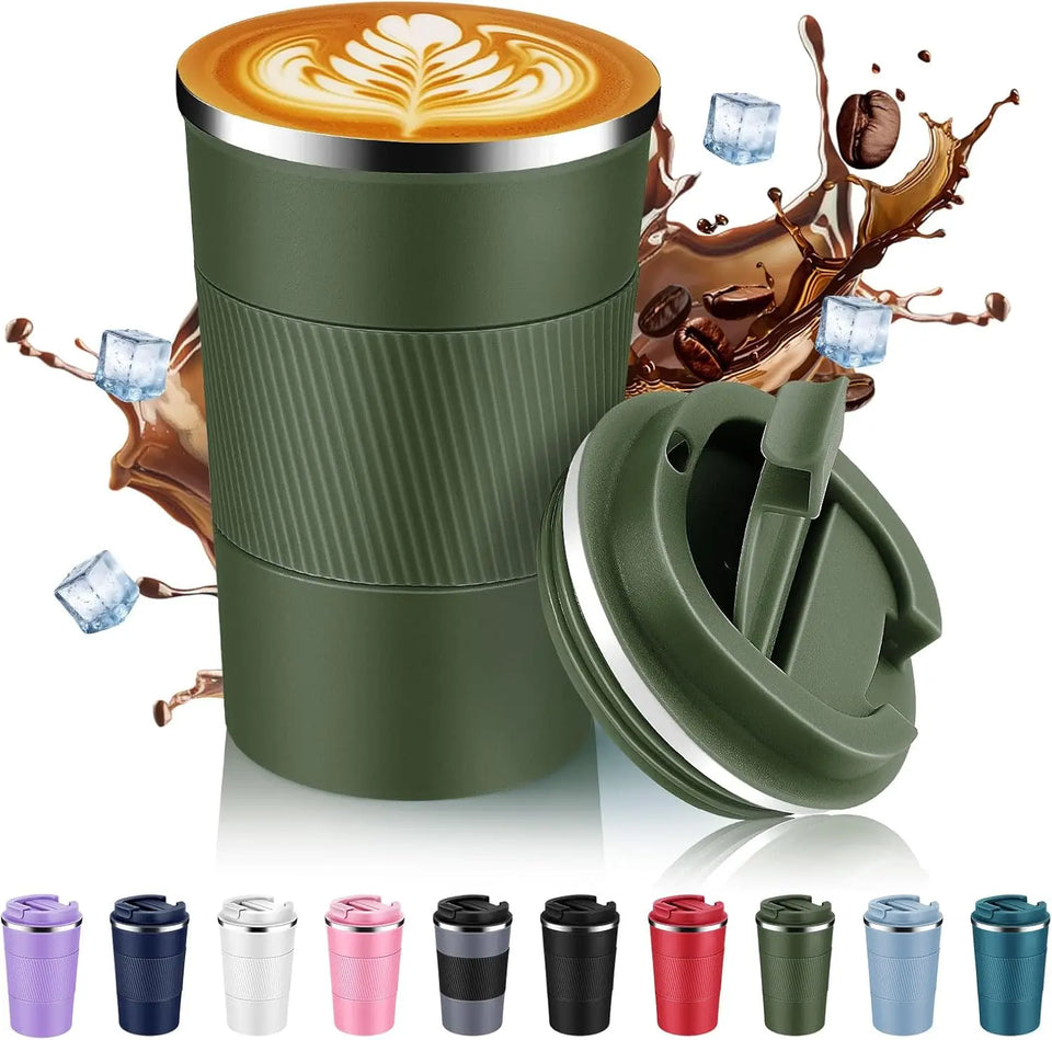 Hashmart Stainless Steel Coffee Mug with lid