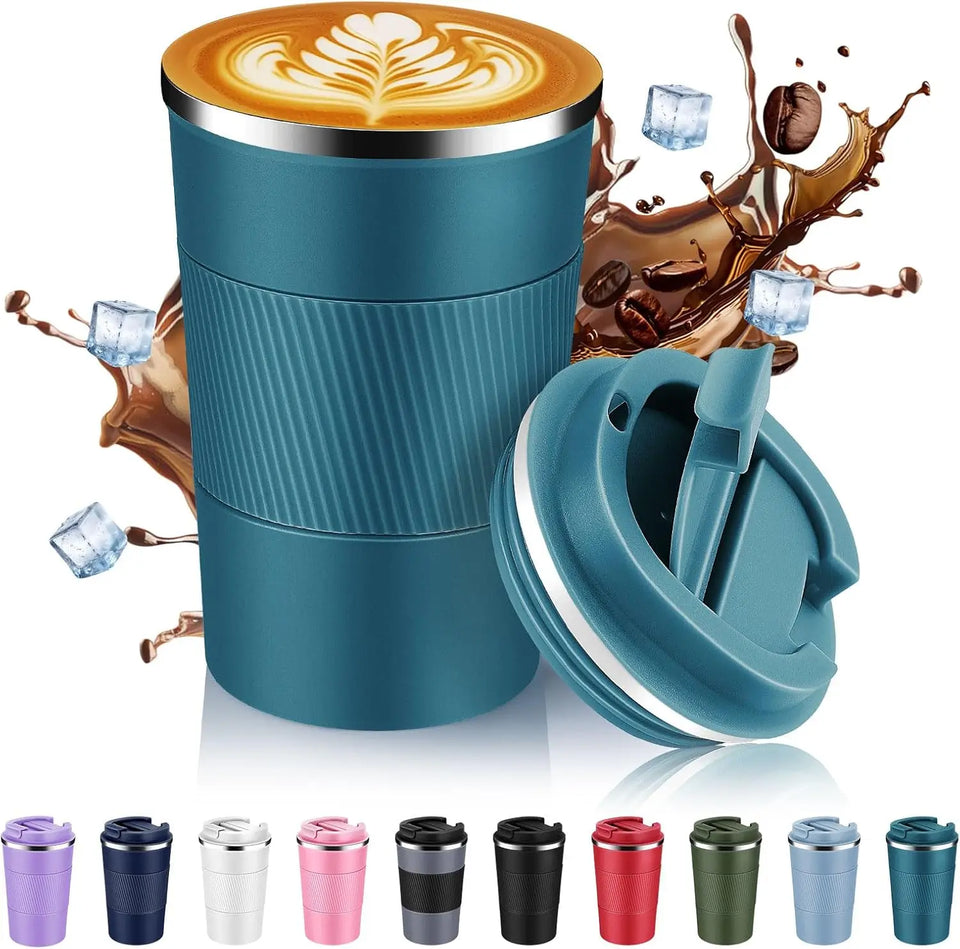 Hashmart Stainless Steel Coffee Mug with lid