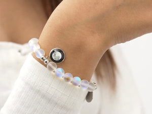 Birthmoon Beaded Bracelet (White)