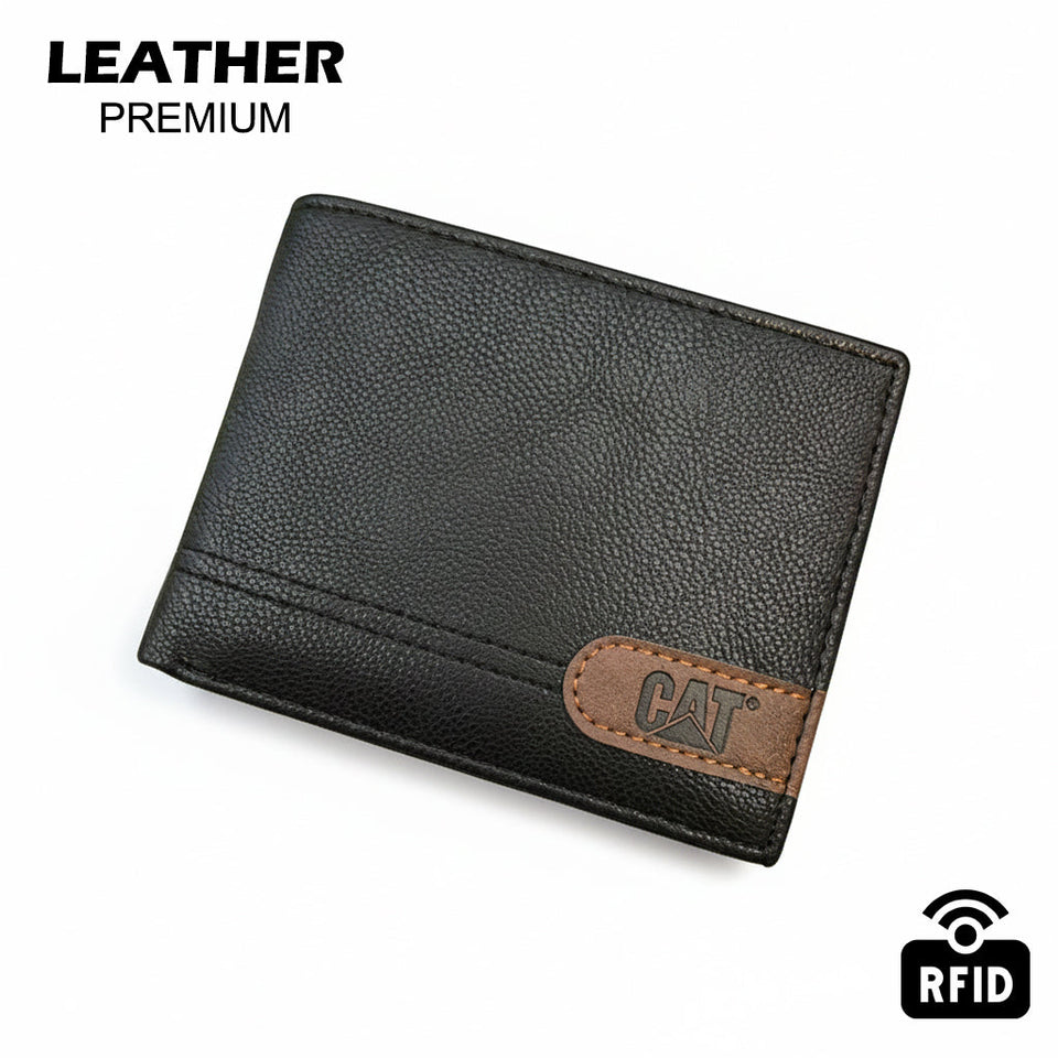 CAT Slim Soft Genuine Leather Wallet with Cardholder