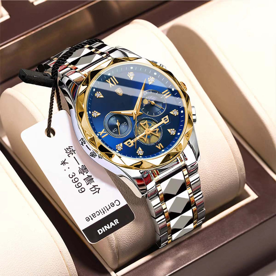 VIP Dinar Brand Men's Business Waterproof Chronograph Wrist Watch