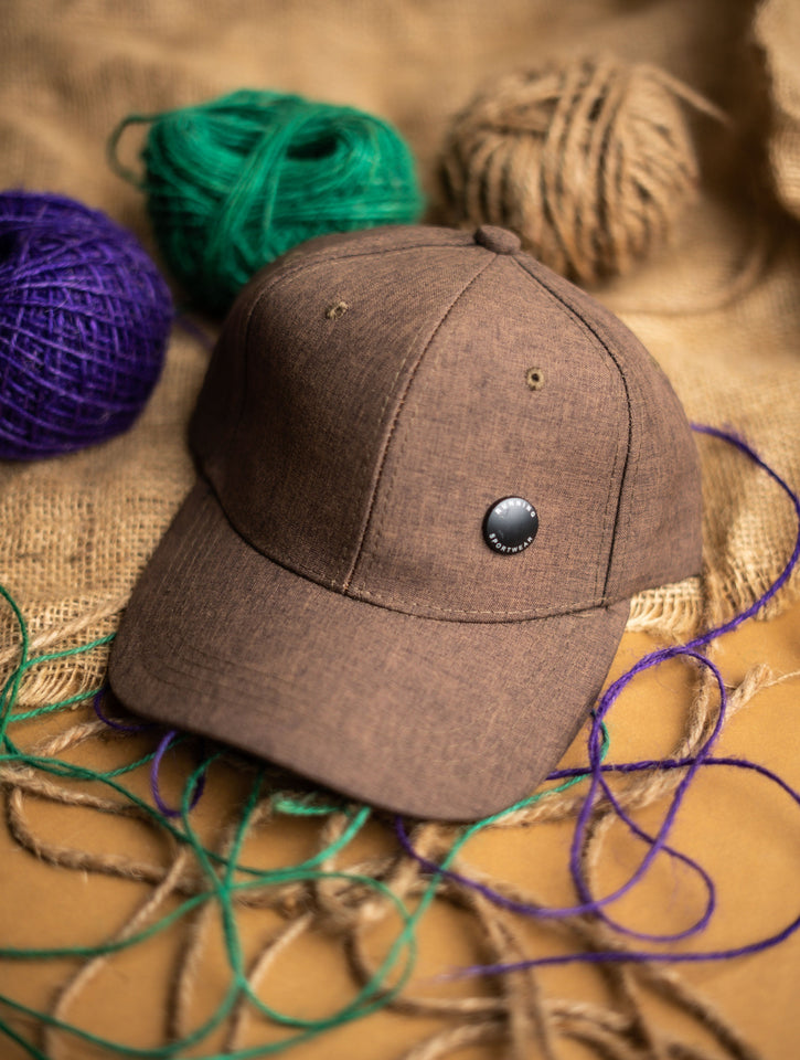 Brown Button Premium Cap