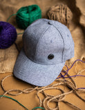 Grey Button Premium Cap