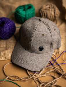 Dull Brown Button Premium Cap