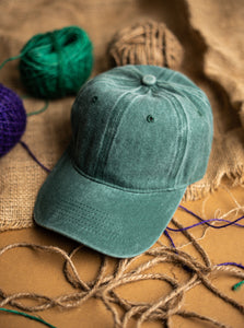 Green Denim Cap