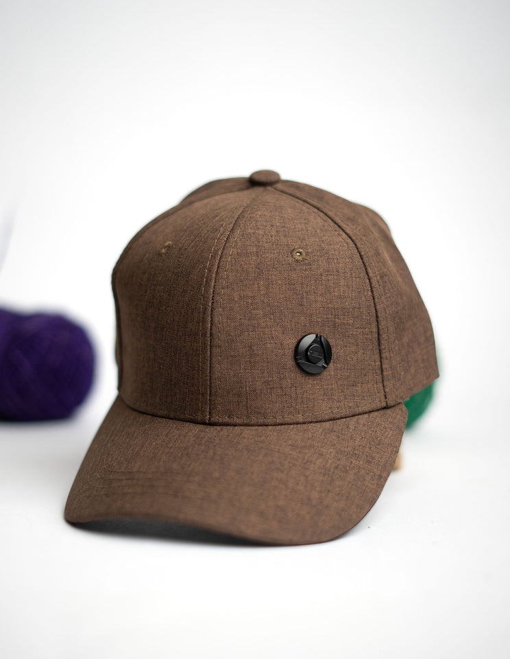 Brown Button Premium Cap