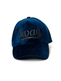 Dark Blue Swag Suede Cap