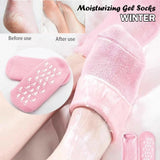 2 PCS Silicone Moisturizing Gel Socks for Cracked Heels - Reusable Foot Mask