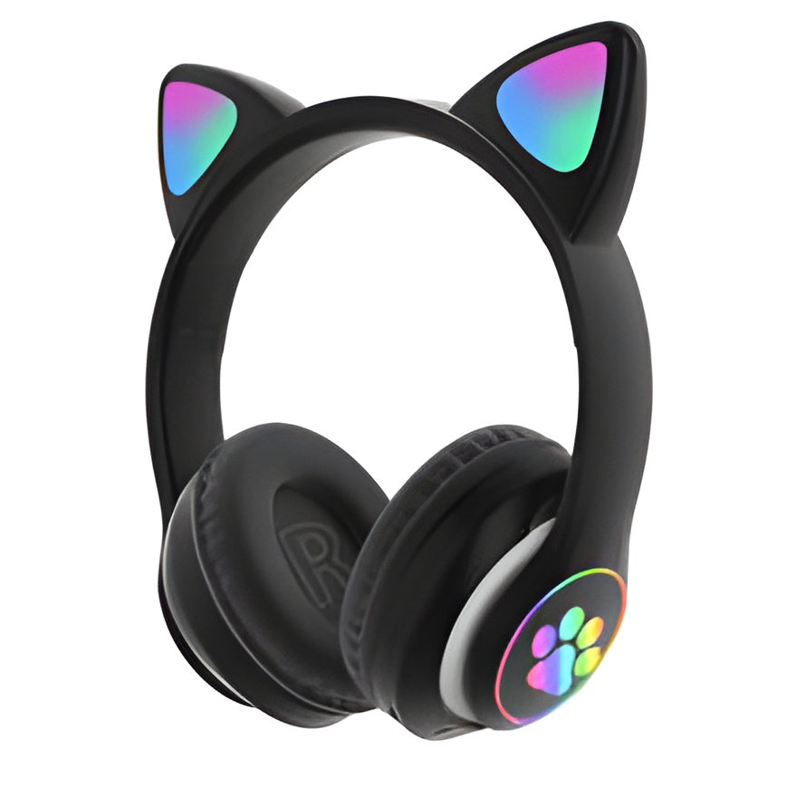 Cat Ear Wireless Headphones with Large Capacity Cute Cartoon Earphones