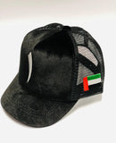 Black One suede cap