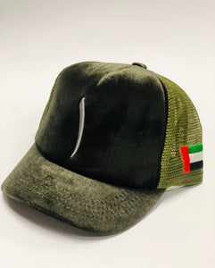 Green One suede cap