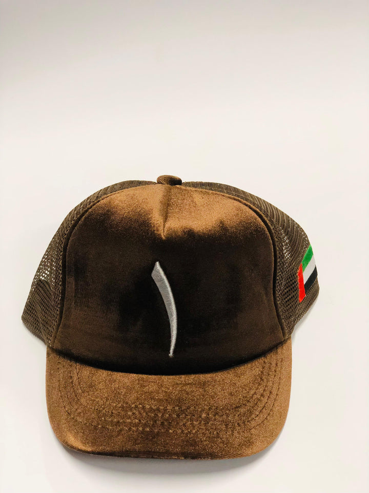 Brown One suede cap