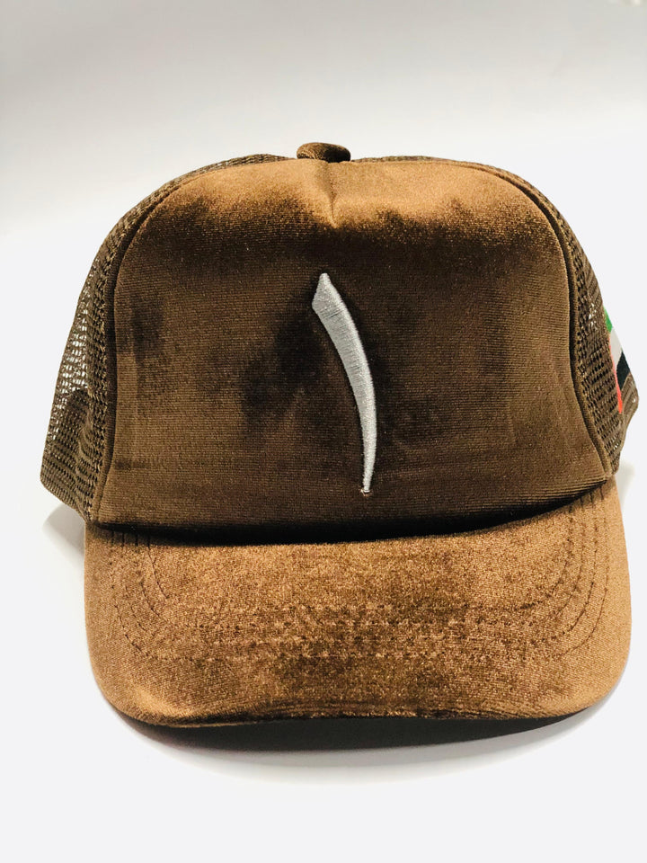 Brown One suede cap
