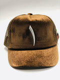 Brown One suede cap
