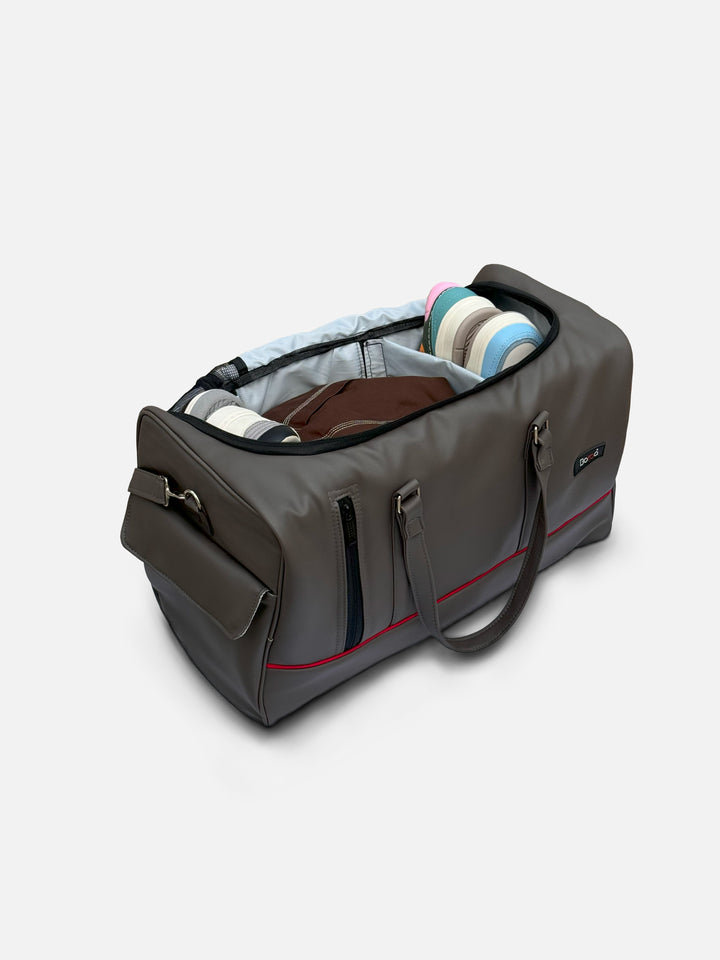 Premium Leather Duffle - The Organized Travel Bag