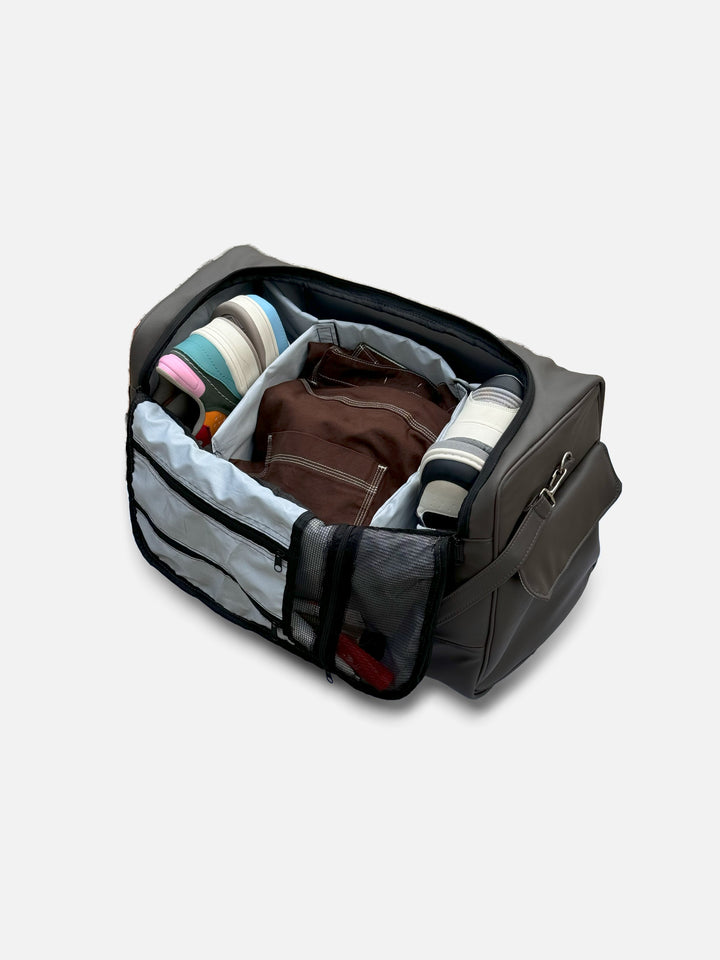 Premium Leather Duffle - The Organized Travel Bag
