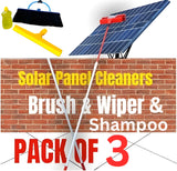 Solar Panel Cleaning Brush | WITH WIPER & SHAMPOO BOTTLE