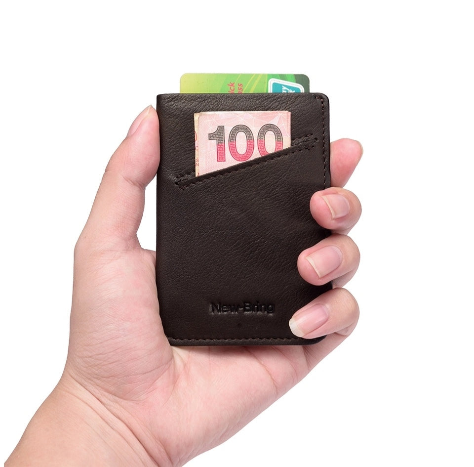 NewBring Slim Business PU Leather Wallet Card Holder