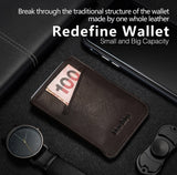 NewBring Slim Business PU Leather Wallet Card Holder