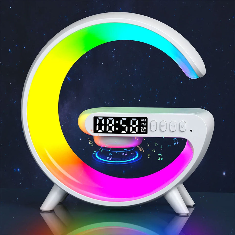 Fast Wireless Charging with 15W G & O Lamp Bluetooth Speaker & Alarm Clock