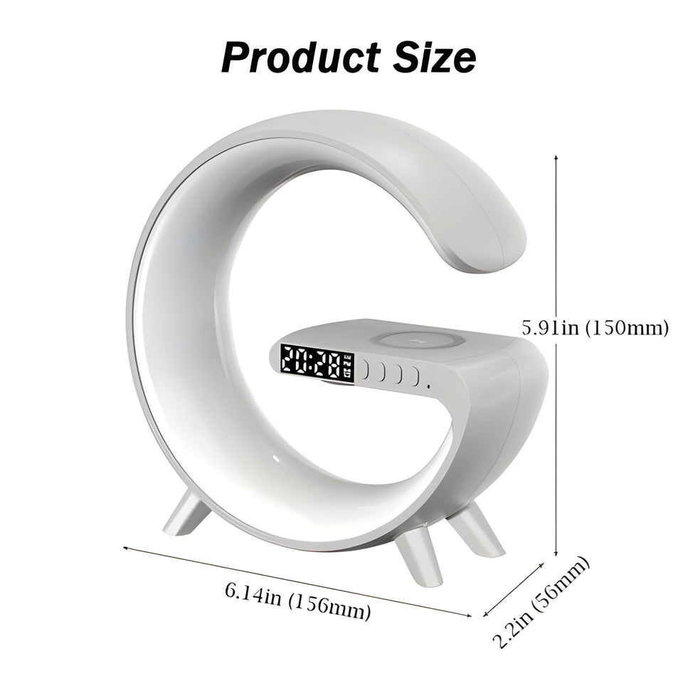 Fast Wireless Charging with 15W G & O Lamp Bluetooth Speaker & Alarm Clock