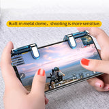 2PCS PUBG Metal Trigger + 2 Pairs PUBG Mobile Finger Sleeve  L1 R1 For Mobile Phone