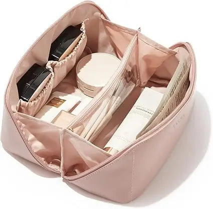 Hashmart Cosmetics Leather Pouch – Stylish Makeup Organizer