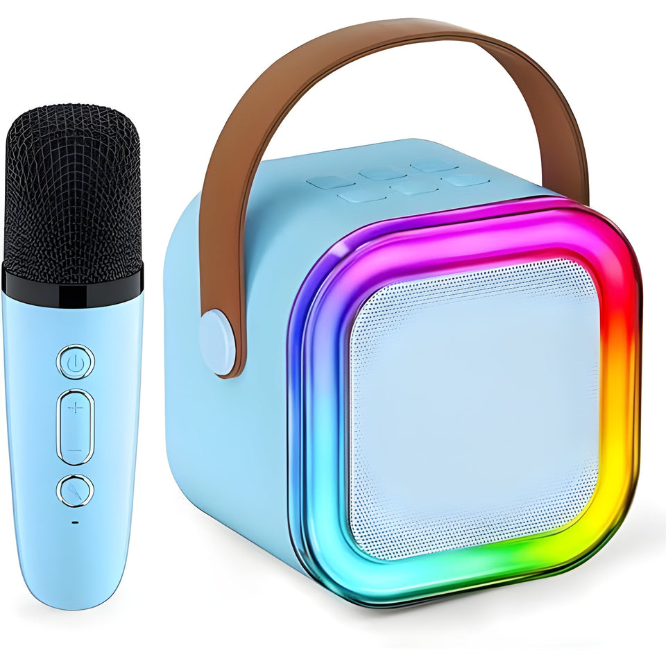 Wireless Mic & Portable Bluetooth speaker with Led Light