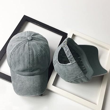 Plain Light Grey Washed Denim Cap
