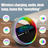 RGB O-SHAPE LAMP  FAST WIRELESS CHARGING  BLUETOOTH SPEAKER