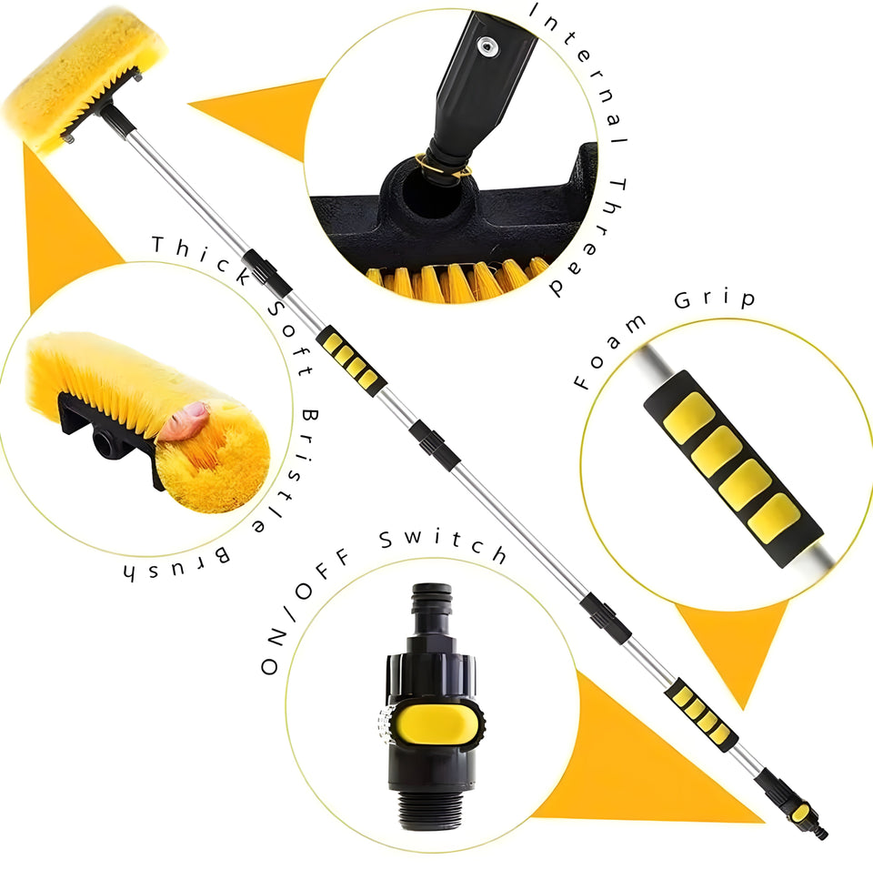 Imported Telescopic Solar Panel Cleaning Brush | Aluminum pole design