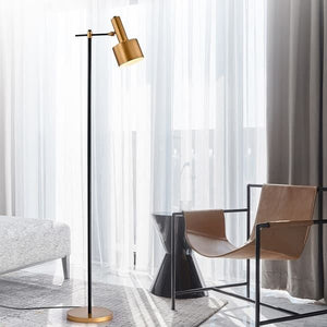 HASH-MART Nova Brass Golden Minimalist Floor Lamp