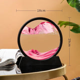 3D Hourglass Quicksand Moving Sand Art Picture Round Glass Deep Sea Sandscape Craft Flowing Painting Office Home